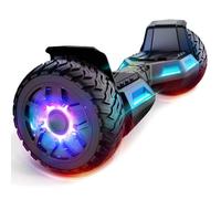 Hoverboard 8,5 Pouces Tout Terrain, Moteur Puissant, Bluetooth + Lumière Led, Idéal Pour Enfant Et Ados, Batterie 18v/5.2ah, Autonomie 8-15km, Noir - Sisigad