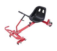 Hoverboard avec siège, siège de kart réglable avec volant pour trottinette électrique, jusqu'à 100 kg, siège d'équilibre pour trottinette à 2 roues de 6,5 à 10", rouge