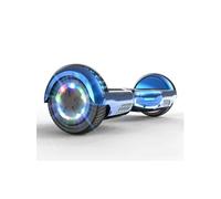 Hoverboard Bleu chromé 6.5 Pouces Bluetooth LED Cadeau super