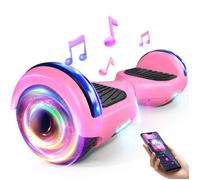 Hoverboard Électrique Enfant 6.5'' - Moteur 160W, Bluetooth, LED, Autonomie 7-8km, Charge 70kg - Rose