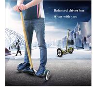 Hoverboard Électrique - GETEK - Deux roues auto 6.5""/10"" - Levier à main - Mixte - Gris