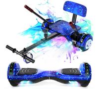 Hoverboard Enfant 6,5"" avec Hoverkart, moteur 160W, autonomie 6-7 km, LED, Bluetooth, charge max 70 kg - Bleu