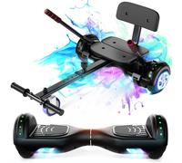 Hoverboard Enfant 6,5"" avec Hoverkart, moteur 160W, autonomie 6-7 km, LED, Bluetooth, charge max 70 kg - Noir