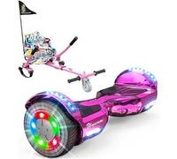 Hoverboard+Hoverkart EVERCROSS - Pneu 6,5 pouces - Autoéquilibre LED Bluetooth - Rose+Hip-rose Rose G