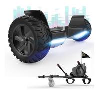 Hoverboard RCB 8.5 Pouces Scooter électrique Tout Terrain Gyropode Hummer Bluetooth LED + Hoverkart Karting Réglable Noir