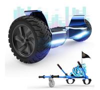 Hoverboard RCB 8.5 Pouces Scooter électrique Tout Terrain Gyropode Hummer Bluetooth LED + Hoverkart Karting Réglable Bleu