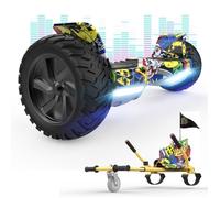 Hoverboard RCB 8.5 Pouces Scooter électrique Tout Terrain Gyropode Hummer Bluetooth LED + Hoverkart Karting Réglable HIP-HOP