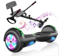 Hoverkart Intelligent,6.5"" Hoverboard Bluetooth,LED Roue,Portée 7-10km - Noir