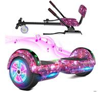 Hoverkart Violet,Hoverboard 6.5"" Bluetooth Pour Enfant,SISIGAD Scooter LED - Karting Ajustable