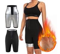 Hovershoes Pantalon de Sudation Femmes, Legging de Sudation Femme Taille Haute Amincissante Contrôle Abdominal Shorts pour Minceur Fitness Jogging Yoga