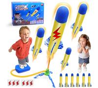 HOVIBU Fusée Plastique Kit avec 6 roquettes en Mousse, Jouet Enfant 3-12 Ans Garçon, Cadeau Anniversaire pour Garçons et Filles 2 3 4 5 6 Ans, Cadeaux de Noël