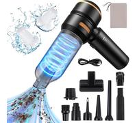 HOVIN Aspirateur Voiture Puissant sans Fil - 20000PA Aspirateur A Main, Mini Aspirateurs Voiture,3 Vitesses Aspirateurs Souffleur Voiture,Peut êTre Utilisé comme Gonfleur Electrique,6000mah (Noir-Or)