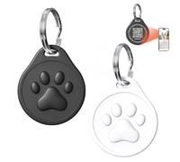 HOVKR 2 PièCes Medaille Chien Avec Gravure Et Des Balises Qr Code,Intelligent Fonction De Positionnement, PréVenir La Perte D’Animaux, Grands (Noir + Blanc)