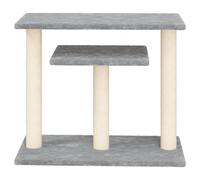 Hovothy Arbre à chat - Colonnes avec sisal naturel enveloppé - Meuble pour chat - Tour pour chat à plusieurs niveaux - Pour griffer, grimper, s'asseoir, se cacher et se reposer - Gris clair - 60 x