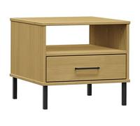 Hovothy Table Basse Table de Canapé Polyvalent Table D'appoint Meuble Pratique Décoration Intérieure Design Contemporain Marron 50x50x45 cm