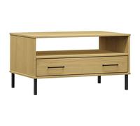 Hovothy Table Basse Table de Canapé Polyvalent Table D'appoint Meuble Pratique Décoration Intérieure Design Contemporain Marron 85x50x45 cm