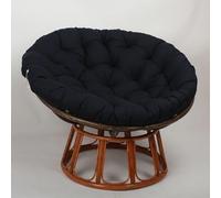 Hovoto Coussin de fauteuil papasan, coussin d'assise pour fauteuil suspendu, rond, confortable et doux, coussin d'assise pour fauteuil en osier, coussin de chaise de jardin, bleu marine, 120 x 120 cm