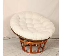 Hovoto Coussin pour fauteuil papasan, rond, épais, confortable, doux, pour fauteuil de jardin, fauteuil pivotant, fauteuil en panier, chaise de balcon, beige, 90 x 90 cm