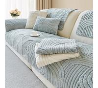 Hovoto Housse de canapé 1, 2, 3, 4 places, en forme de L, antidérapante, gris clair A, 110 x 110 cm