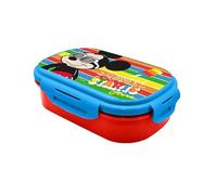 HOVUK Boîte à déjeuner Mickey Mouse pour enfants, boîte à déjeuner étanche avec 2 compartiments et couverts, réutilisable, sans BPA, passe au micro-ondes et au lave-vaisselle 3+