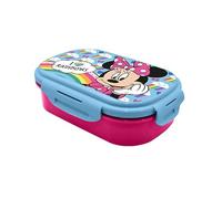 HOVUK Boîte à déjeuner Minnie Mouse pour enfants, étanche avec 2 compartiments et couverts, réutilisable, sans BPA, passe au micro-ondes et au lave-vaisselle 3+