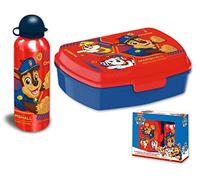 HOVUK Boîte à déjeuner Paw Patrol pour enfants avec bouteille d'eau de 500 ml - Récipient alimentaire en plastique pour enfants de 3 ans et plus