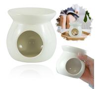 HOVUK Brûleur d'huiles essentielles en céramique, chauffe-cire en céramique, brûleur de cire, brûleur de cire pour la maison, le bureau, la chambre à coucher, cadeau d'aromathérapie, taille : 12,5 cm