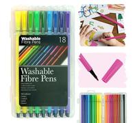 HOVUK® Easynote Lot de 18 feutres lavables en fibre pour enfants, pour colorier, apprendre le dessin et l'esquisse