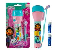 HOVUK Gabby's Dollhouse Grande lampe de poche pour enfants de 16 cm, lumens 3,5 m, veilleuse d'été LED super lumineuse pour voyage, cadeau d'anniversaire, lampe de poche en plastique pour enfants de 3