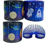 HOVUK Lot de 3 ressorts magiques Mission spatiale aléatoire de 7 cm - Jouet rebondissant pour enfants, cadeaux de Noël, Pâques et d'anniversaire