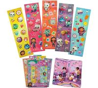 HOVUK Lot de 5 feuilles d'autocollants Gabby pour ordinateur portable, étui de téléphone, bouteille d'eau, skateboard, murs, décoration de chambre d'enfant, meubles et intérieur