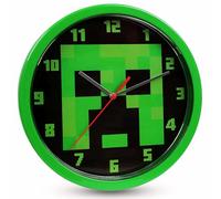 HOVUK Mine-craft Horloge murale d'apprentissage pour enfants, horloge murale analogique à piles, grand nombre facile à lire, pour l'école et la chambre à coucher, 3 ans et plus