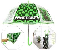 HOVUK Parapluie classique pliable unisexe à 8 baleines pour filles et garçons de 3 à 7 ans, coupe-vent, parapluie de voyage portable, Minecraft - Vert, petit, Cloche