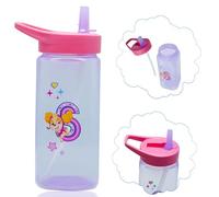 HOVUK Paw Patrol Skye et Everest - Gourde avec paille imprimée - Violet - 420 ml - Sans BPA - Pour enfants de 6 mois et plus
