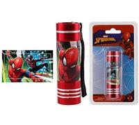 HOVUK Spiderman Lampe de poche pour enfants 8,7 cm, super lumineuse à 9 LED, veilleuse pour voyage, randonnée, plein air, cadeau de Noël pour garçons 3 ans et plus (rouge)