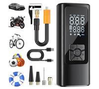 HOVVIDA Compresseur à Air Portatif, Gonfleur Pneus Voiture sans Fil, 150 PSI (10,3 Bar), Gonfleur Electrique, Pompe a Velo, Inflation Rapide, Arrêt Automatique, LED, pour Voiture, Moto, Vélo, Ballon