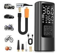 HOVVIDA Gonfleur Pneus Voiture, Compresseur à Air Portatif sans Fil, 150 PSI (10,3 Bar), Gonfleur Electrique, Pompe a Velo, Inflation Rapide, Arrêt Automatique, LED, pour Voiture, Moto, Vélo, Ballon