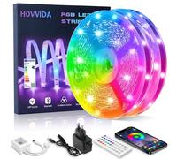 HOVVIDA Ruban LED 20M, 30 LED/Mètre, 24V RVB Bande LED, 600 LED, APP et Télécommande, Synchronisation de la Musique, Mode Minuterie, pour Chambre, Salle de Jeux, Fête, Festival