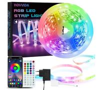HOVVIDA Ruban LED 5M, 30 LED/Mètre, 1x5M, 24V RVB Bande LED, 150 LED, APP et Télécommande, Synchronisation de la Musique, Mode Minuterie, pour Chambre, Salle de Jeux, Fête, Festival