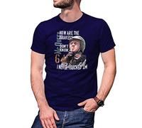 How are Your Brakes Inspired Steve Mcqueen Color Art T-Shirt Bleu Marine pour Homme Size XXL