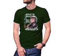 How are Your Brakes Inspired Steve Mcqueen Color Art T-Shirt Vert Militaire pour Homme Size L