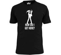 How Did I Get Here Talking Heads Inspired Rock Byrne Plain T-T-Shirts à Manches Courtes Mens Black Tees Unisex T-Shirts à Manches Courtes(Medium)