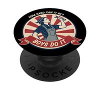 How Hard Can It Be Boys Do It Art féministe PopSockets PopGrip Adhésif