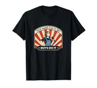 How Hard Can It Be Boys Do It Féministe Retro Graphic T-Shirt