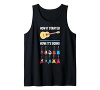 How It Started Guitar Collection Musicien Humour Débardeur