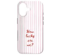 How Lucky are We Rose Stripe Positive Citation Tendance Esthétique Coque pour iPhone 17