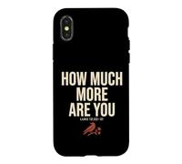 How Much More are You Luke Christian Raven Bible Verse Coque pour iPhone X/XS