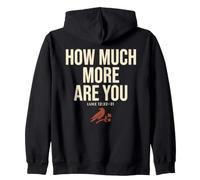 How Much More are You Luke Christian Raven Bible Verse Sweat à Capuche