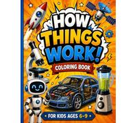How Things Work! Coloring Book: 40 Amazing Machines, Inventions & Everyday Things to Discover and Color for Kids Ages 6-9