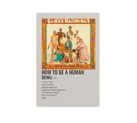 How to Be A HUMAN BEING - Décoration murale moderne ultra transparente - Décoration murale exquise - Convient pour bureau, salon et chambre - Style sans cadre - 50 x 75 cm